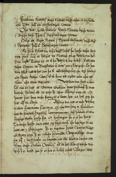 Copy of Íslendingabók by Jón Erlendsson, stored at Árni Magnússon Institute (page 7/25) by Jón Erlendsson